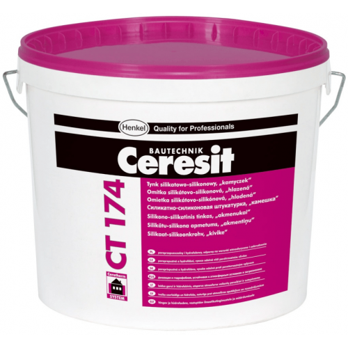 Ceresit CT-174 - Камешковая готовая декоративная штукатурка фракция1,5мм 25 кг