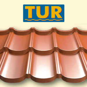 Металлочерепица модульная TUR ® | ТУР | Ral 8017 | 0,5 mm | Purmat | Польша | ™ Прушински  | 0,805 м2 |