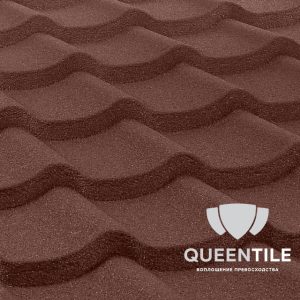QueenTile Standard Brown Композитная черепица (лист 6-тайловый)