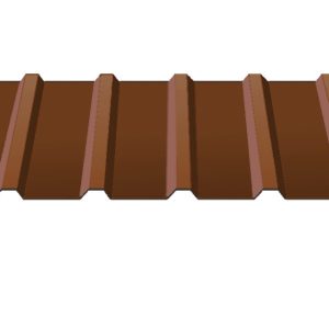 Профнастил кровельный С-18 -8017 коричневый, глянец металл Китай 0,4 мм