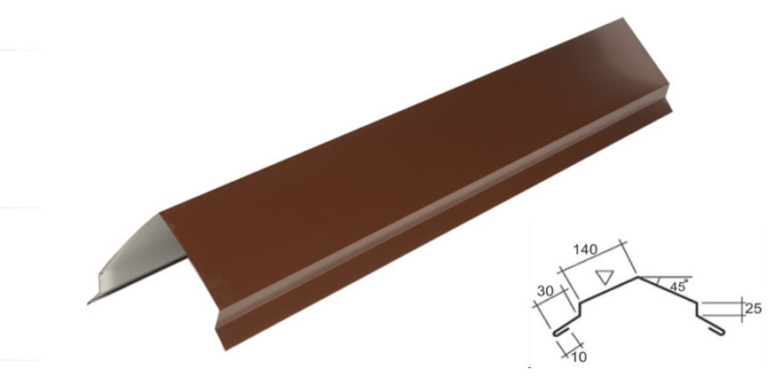 Конёк фигурный №1 | 0,45 мм | RAL 8017| PE