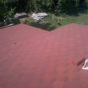 Битумная мягкая однослойная черепица Акваизол мозаика огненная лава