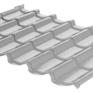 Металлочерепица Модульная • Rauni Mini • RAL 9006 PE 0,45 mm • SeaHSteel •