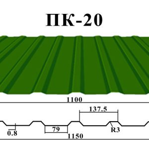 Профилированный настил Китай 0.43 мм