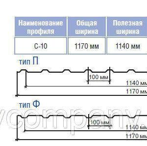 Профнастил С-10 RAL 8017 (коричневый) МАТ 0,45 Китай