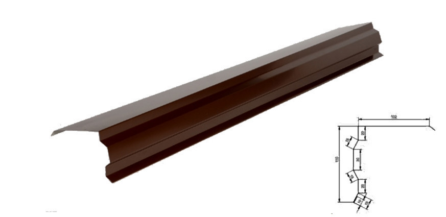 Планка торцевая №2 0,45 мм Корея 8019