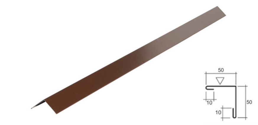 Уголок внешний №2 50х50 мм 0,45 мат. Все цвета.