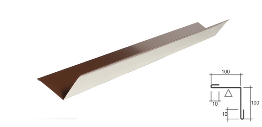 Уголок внутренний №1 (100х100) 0,5 мм