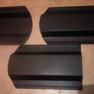 Трапециевидный штакетник на забор шириной 113 мм двухсторонний черный 9005 матовый.