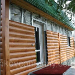 Фасадный сайдинг сруб Термастил  Мореный дуб 0,4 мм Ю.Корея