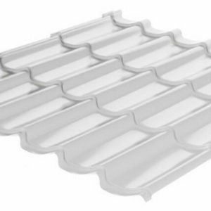 Металлочерепица Rauni Мегасити RAL 9003 (белая) PE 0,45 Standart Китайская по