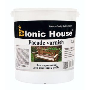 Лак для наружных работ по дереву Bionic-House 2,5л Бесцветный