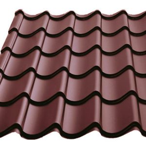 Металлочерепица Эконом PE 0,4 мм коричневая Металлика - Monterrey Plus ЗD срез, Китай