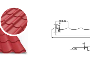 Металлочерепица "Арсенал 0.4 мм", полимерное покрытие глянец Китай