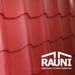 Металлочерепица RAUNI STANDART RAL 3005 РЕМА 0.45 мм Китай