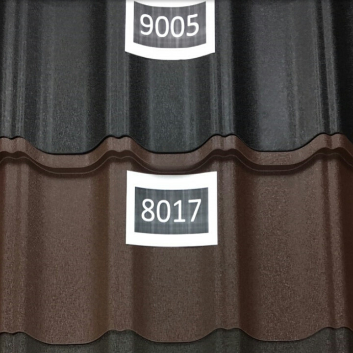 Металлочерепица ELIT-DAH 0,5 мм RAL 8017 PEMA Австрия