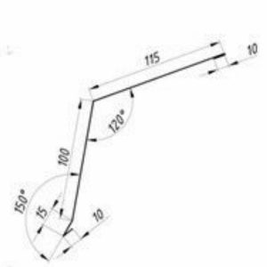 Планка карнизная , большая 0, 45 мм Мат Южная Корея.
