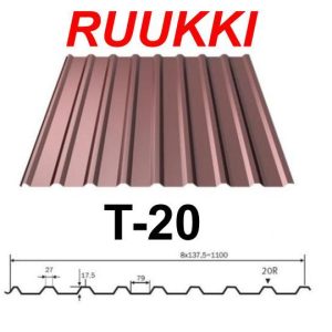 Профиль "Ruukki T-20-30W-1090 - 0,5мм", CROWN BT • RUUKKI 40 RR 32 •
