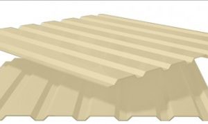 Профнастил Тектум-С, стеновой ПС-20 0,45 мм RAL 1015 - бежевый глянец металл Китай