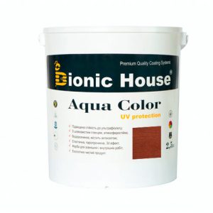 Краска для дерева Bionic-House Aqua Color UV-protect 2,5л Марсала