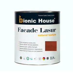 Краска для дерева FACADE LASUR Bionic-House 2,8л Марсала