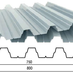 Профнастил Несущий Оцинкованный Н - 75 0,8 мм (802/750)