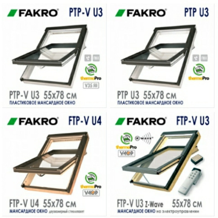 Окно мансардное Fakro FTS-V 78x118 см