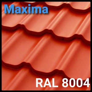 Металлочерепица RAL 8004 MAXIMA 0,45 мм PEMA - Optima Steel