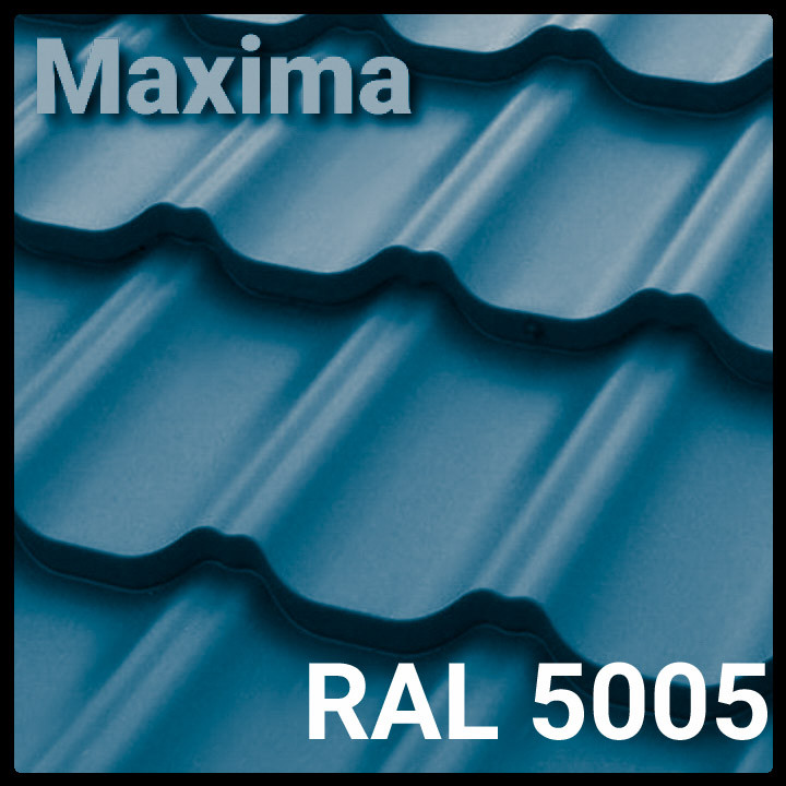Металлочерепица MAXIMA 0,45 мм PEMA RAL 5005 Италия