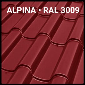 Металлочерепица PEMA RAL 3009 Германия ALPINA 0,5 мм Сталекс