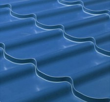 Черепица металлическая синяя RAL 5005 , Арсенал эконом-класс 0,45 мм Китай