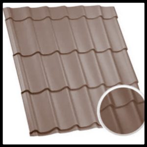 Премиум.Металлочерепица Арсенал РЕМА RAL 8019 0,5 мм.