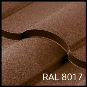 Металлочерепица "Валенсия" PEMA RAL 8017 Германия 0,5 мм (Матовая)