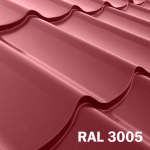 МЕТАЛЛОЧЕРЕПИЦА DELTA RAL 3005 0,5 мм MAT ArcelorMittal Польша