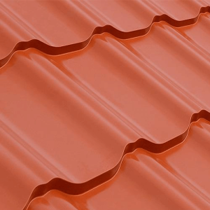 МЕТАЛЛОЧЕРЕПИЦА - OMEGA НВН 0,5 мм RAL 8004 МАТ "Arcelor Mittal" Германия