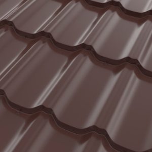 МЕТАЛЛОЧЕРЕПИЦА - OMEGA НВН 0,5 мм RAL 8019 МАТ "Arcelor Mittal" Германия