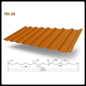 Профнастил матовый ПК 20 | Арсенал | RAL | 0,45 | Италия |