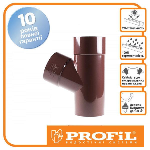 Тройник трубы водосточной Profil | 100 мм | 67°