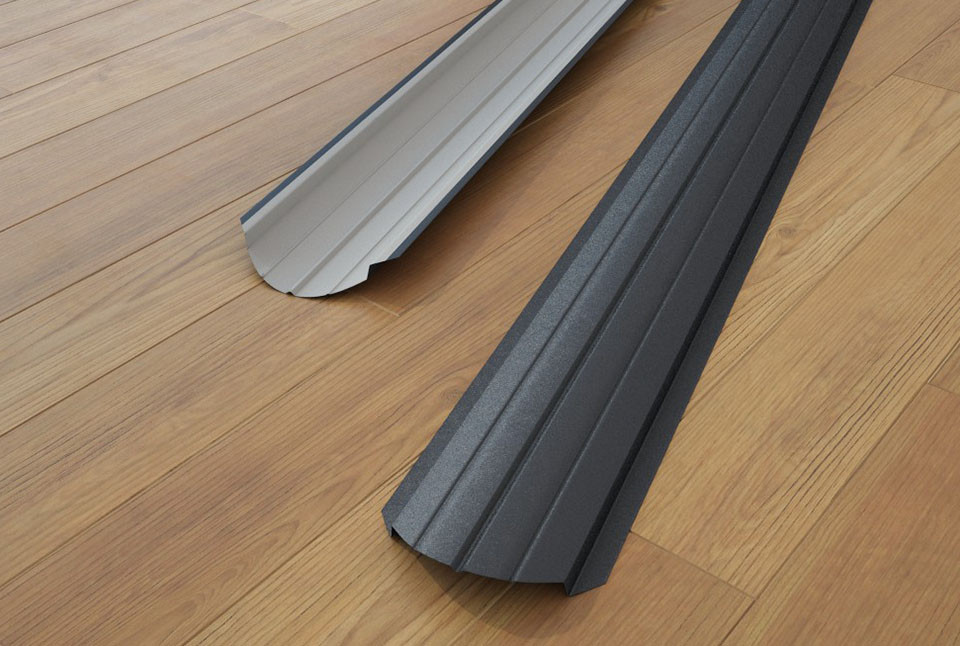 Металлический штакетник 0,5 мм полукруглый Ral 7024 ( Двухсторонний матовый)