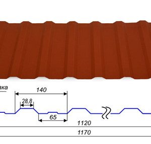 Профнастил  Т 18 RAL 8017 | 0,5 мм  |