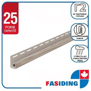 Планка FaSiding WoodHouse "J-trim" "Дуб морений" SVP-15, 3.05м