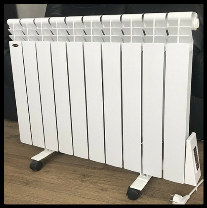 Электрорадиатор Flyme Standart 10 секций / 990 Ватт / с колесами