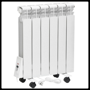 Электрорадиатор FLYME Elite / 6 секций / 650 Ватт / с ножками / левое подключение /