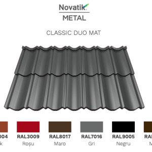 Модульная черепица Novatik Metal Classic Duo МАТ (2-модульный) Voestalpine 0,5 мм