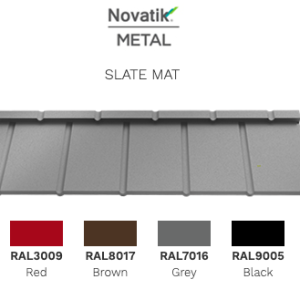 Модульная черепица Novatik METAL SLATE МАТ Voestalpine