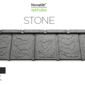 Композитная черепица Novatik NATURA STONE Dark Moon (черный)