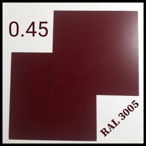 Гладкий лист с полимерным покрытием Ral 3005 0,45 мм (Глянец) "SeAH Steel"
