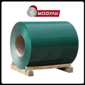 Рулоны оцинкованные 0,45 мм с глянцевым полимерным покрытием "Модуль Украина" RAL 6005