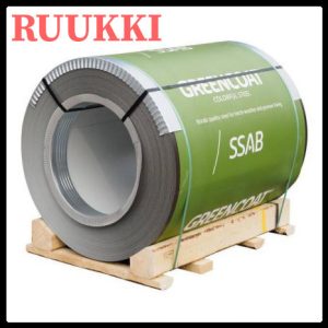 Тонколистовая рулонная сталь" 0,5 мм SSAB" с полимерным покрытием .