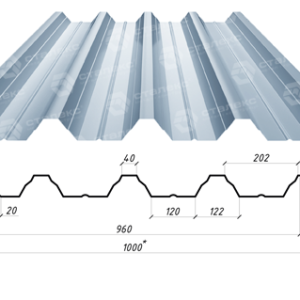 Профнастил несущий ПС 60 1 мм оцинкованный Украина